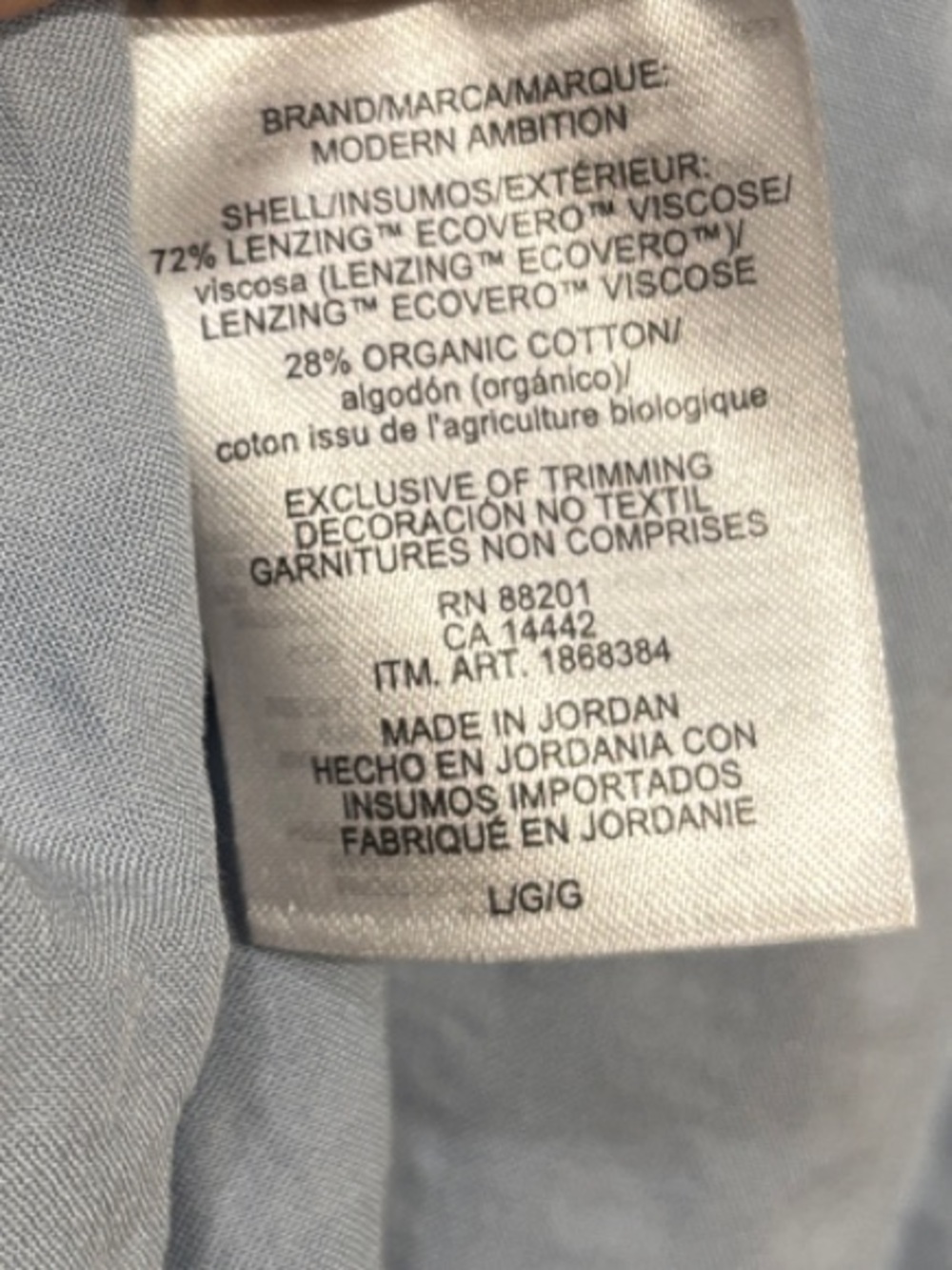 2/$30 Modern Ambition Women's Sleeveless Mock Neck Blouse in Light Blue - Picture 7 of 8